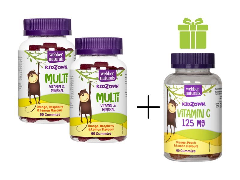 Vitamíny JUNIOR: 2x multivitamín + vitamín C